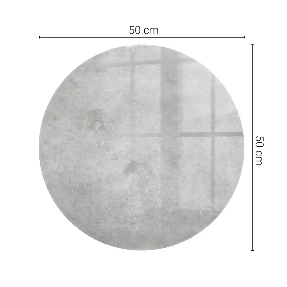 Plateau de table rond effet béton fissuré