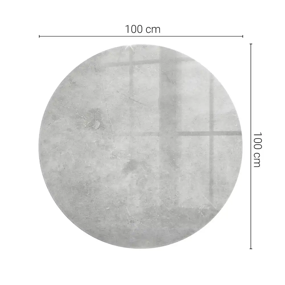 Plateau de table rond effet béton fissuré