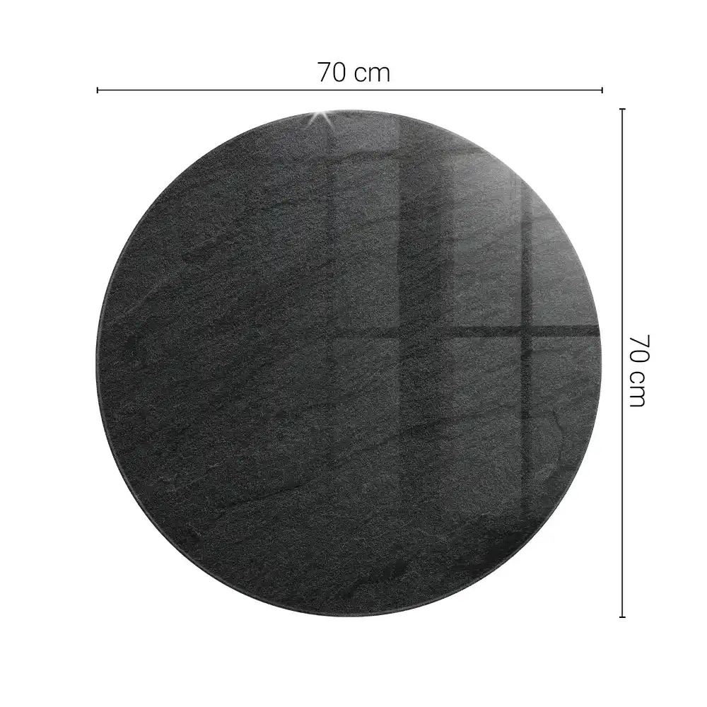 Plateau de table rond effet pierre naturelle