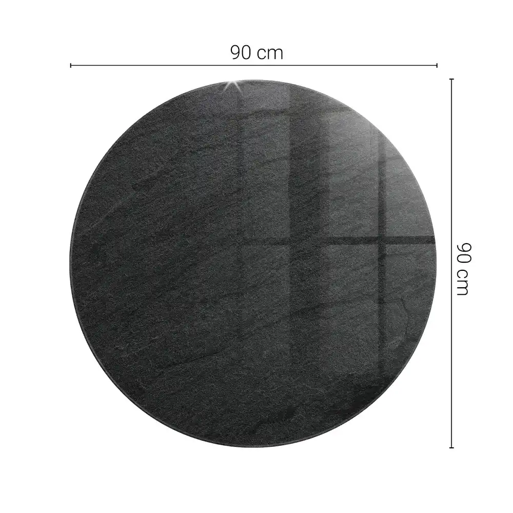 Plateau de table rond effet pierre naturelle