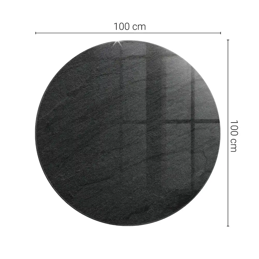 Plateau de table rond effet pierre naturelle
