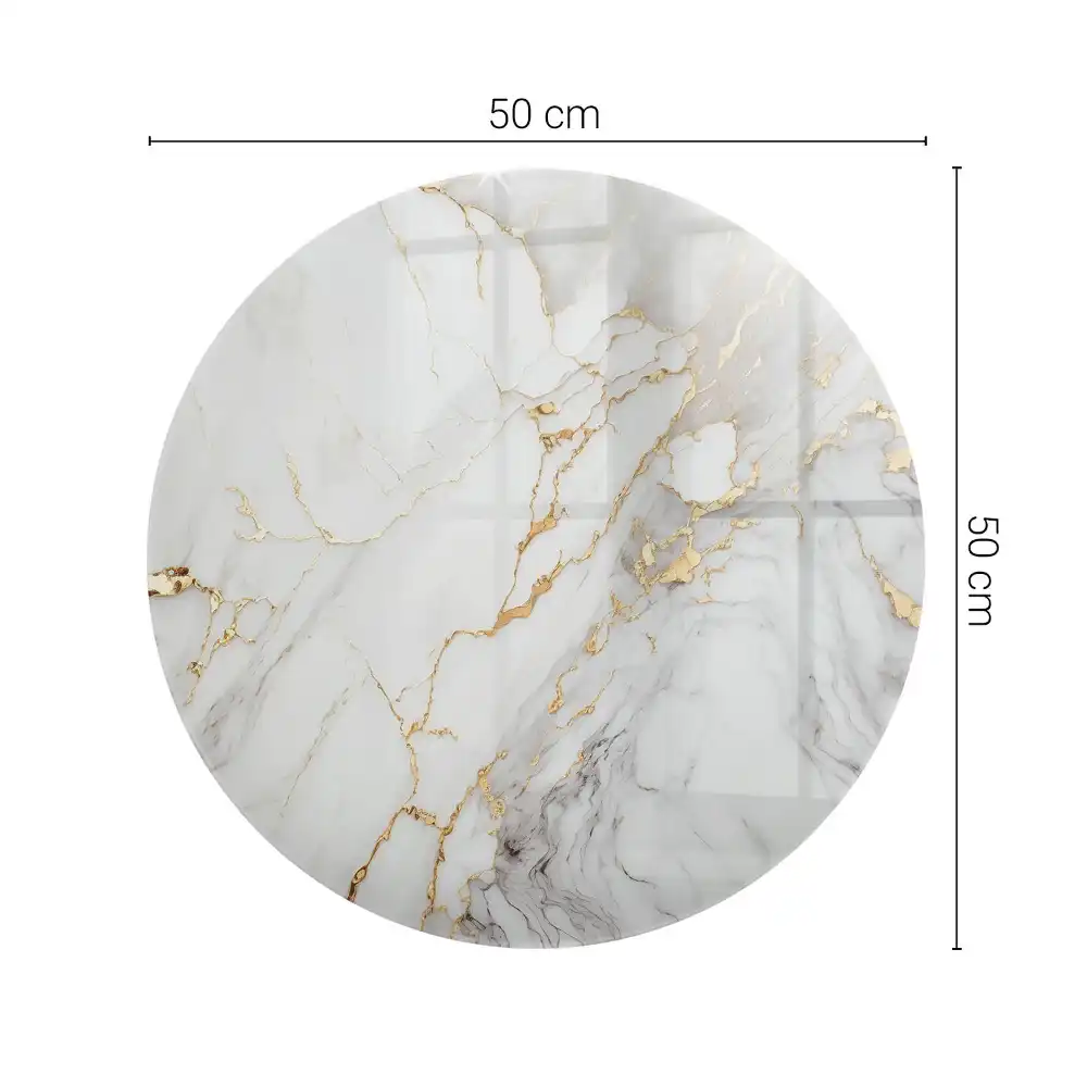 Dessus de table rond au motif marbre élégant