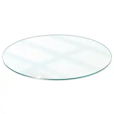 Plateau de table rond transparent