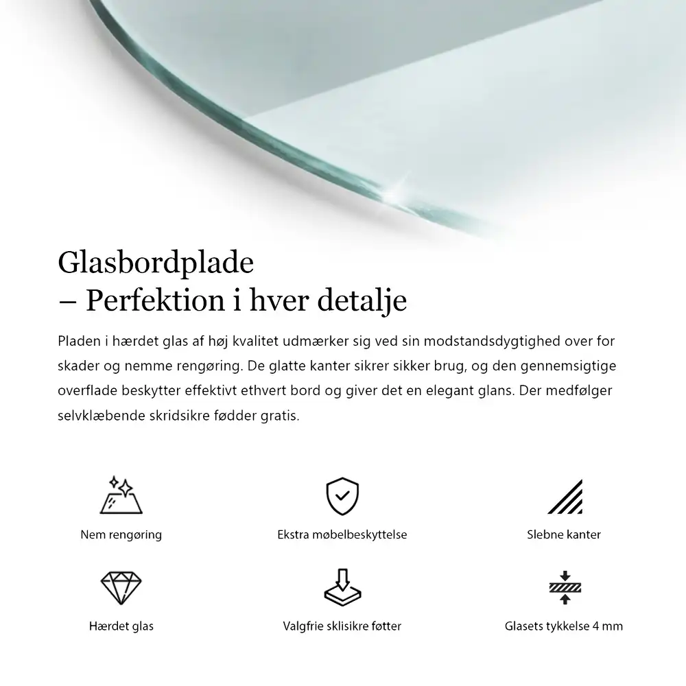 Plateau de table rond transparent