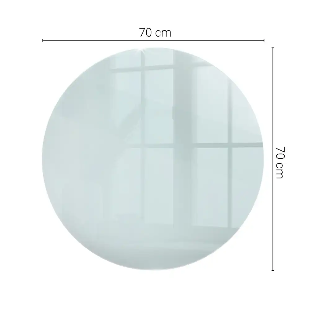Plateau de table rond transparent