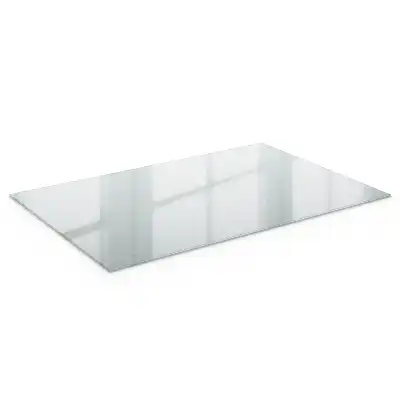 Plateau de table en verre semi-transparent