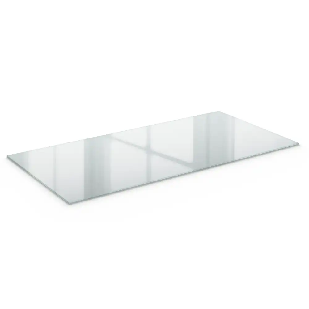 Plateau de table en verre semi-transparent
