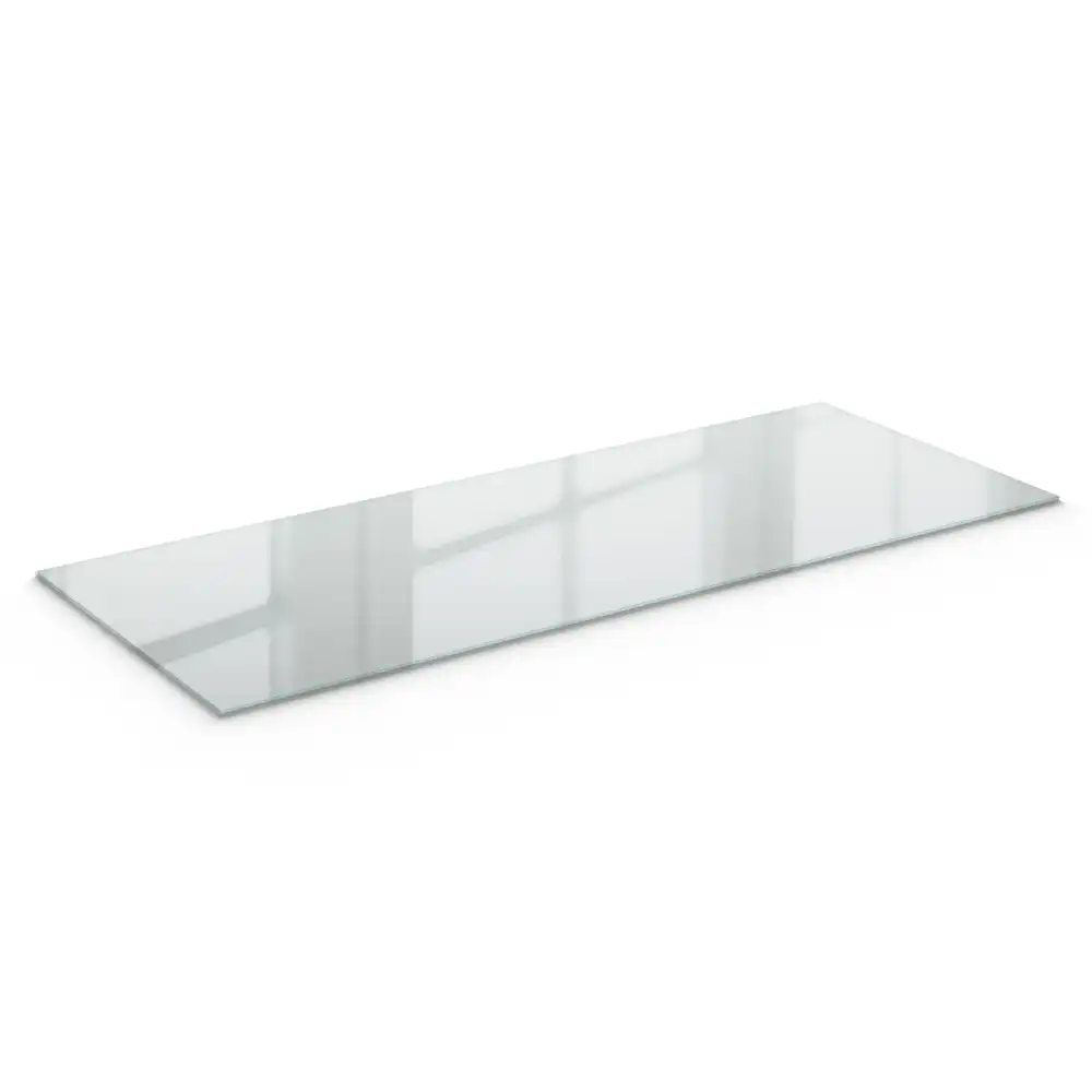 Plateau de table en verre semi-transparent