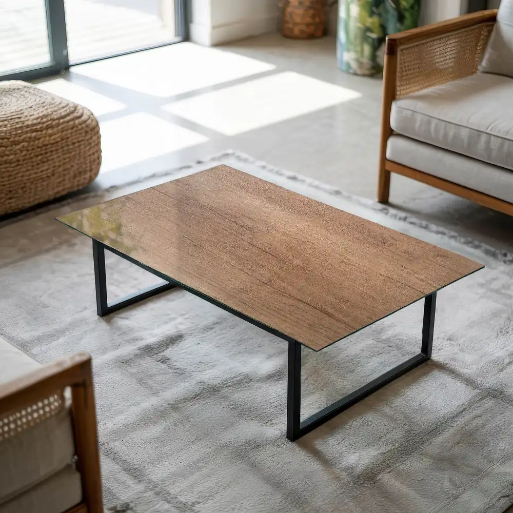 Plateau rectangulaire en bois naturel