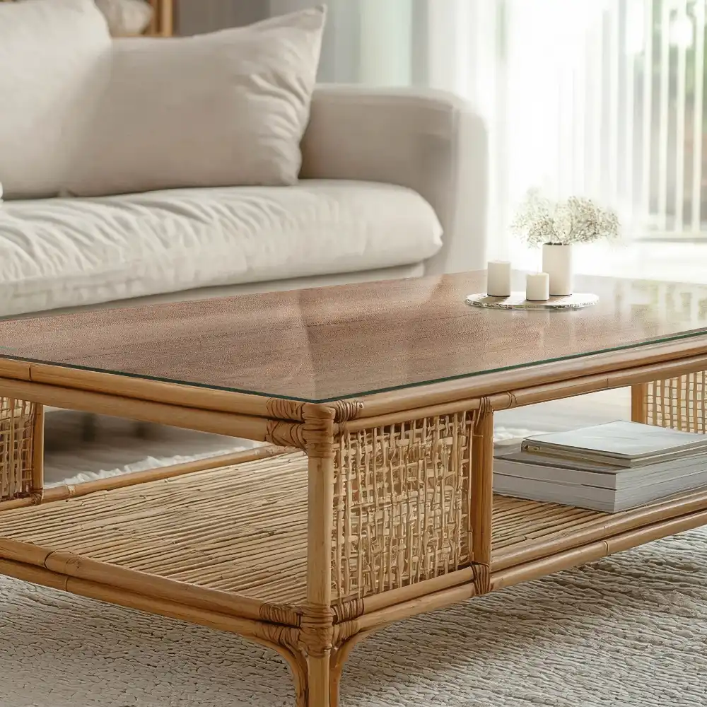 Plateau rectangulaire en bois naturel