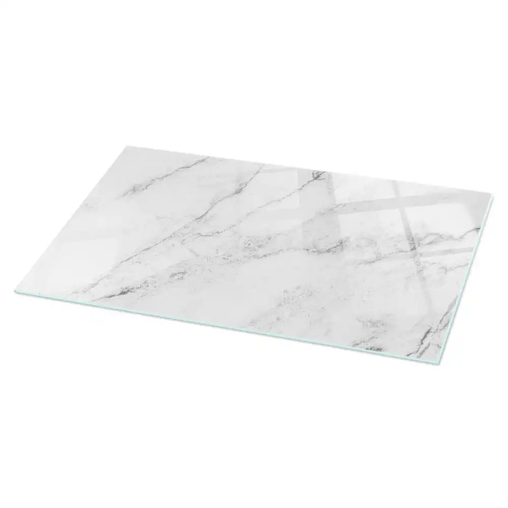 Plateau de table rectangulaire effet marbré