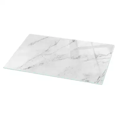 Plateau de table rectangulaire effet marbré