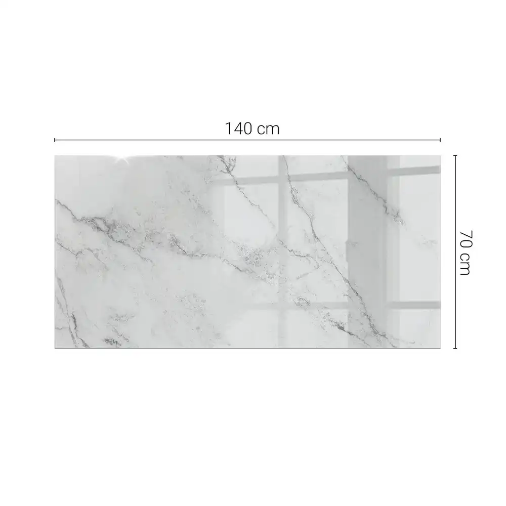Plateau de table rectangulaire effet marbré