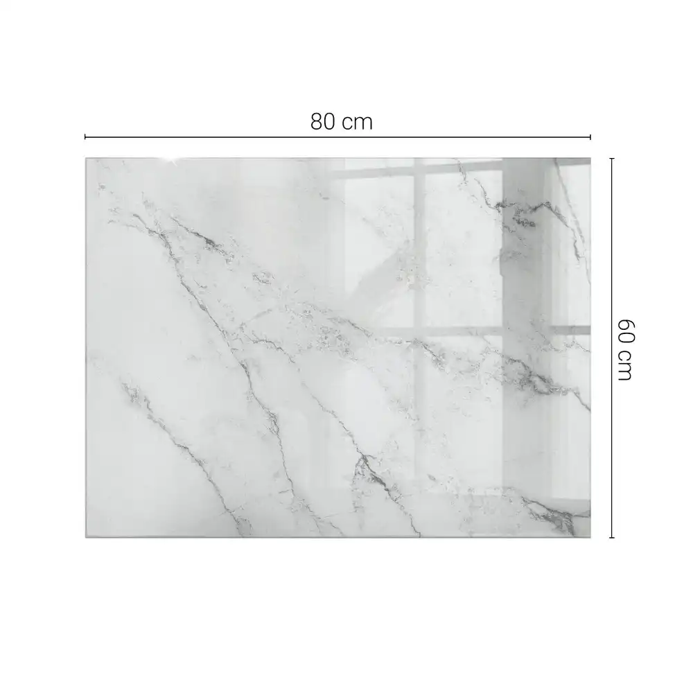 Plateau de table rectangulaire effet marbré