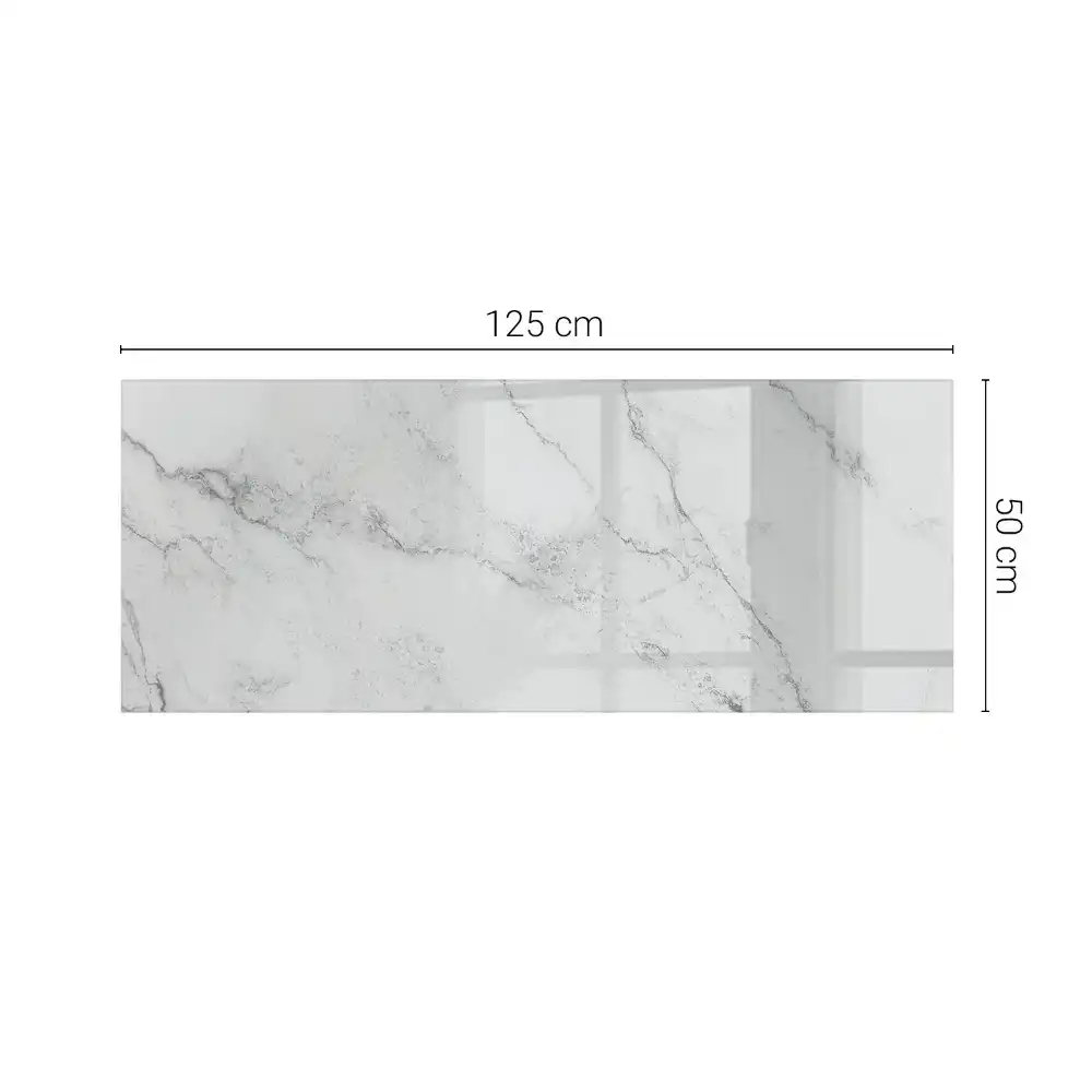Plateau de table rectangulaire effet marbré