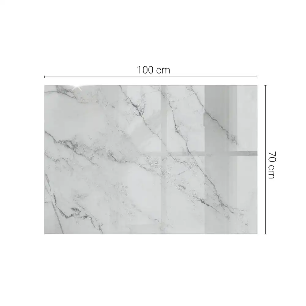 Plateau de table rectangulaire effet marbré
