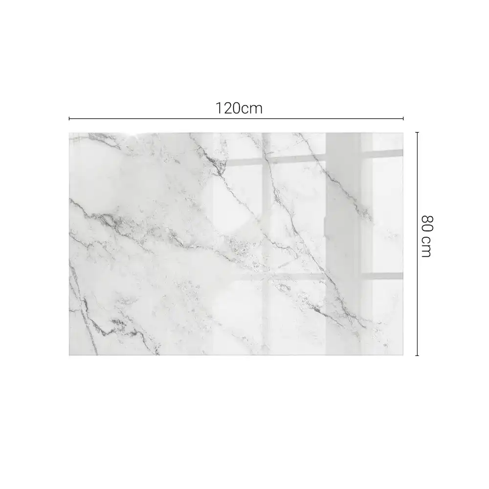 Plateau de table rectangulaire effet marbré