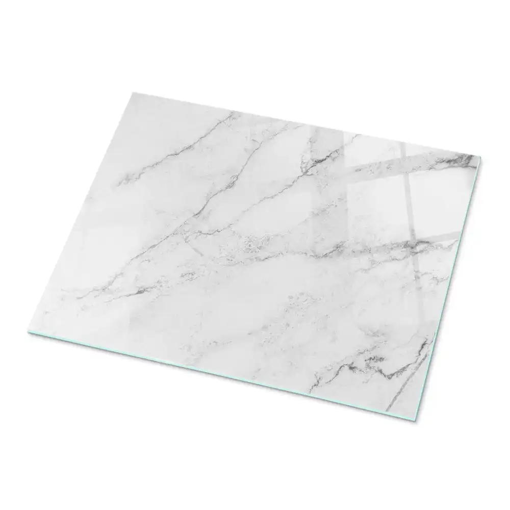 Plateau de table rectangulaire effet marbré