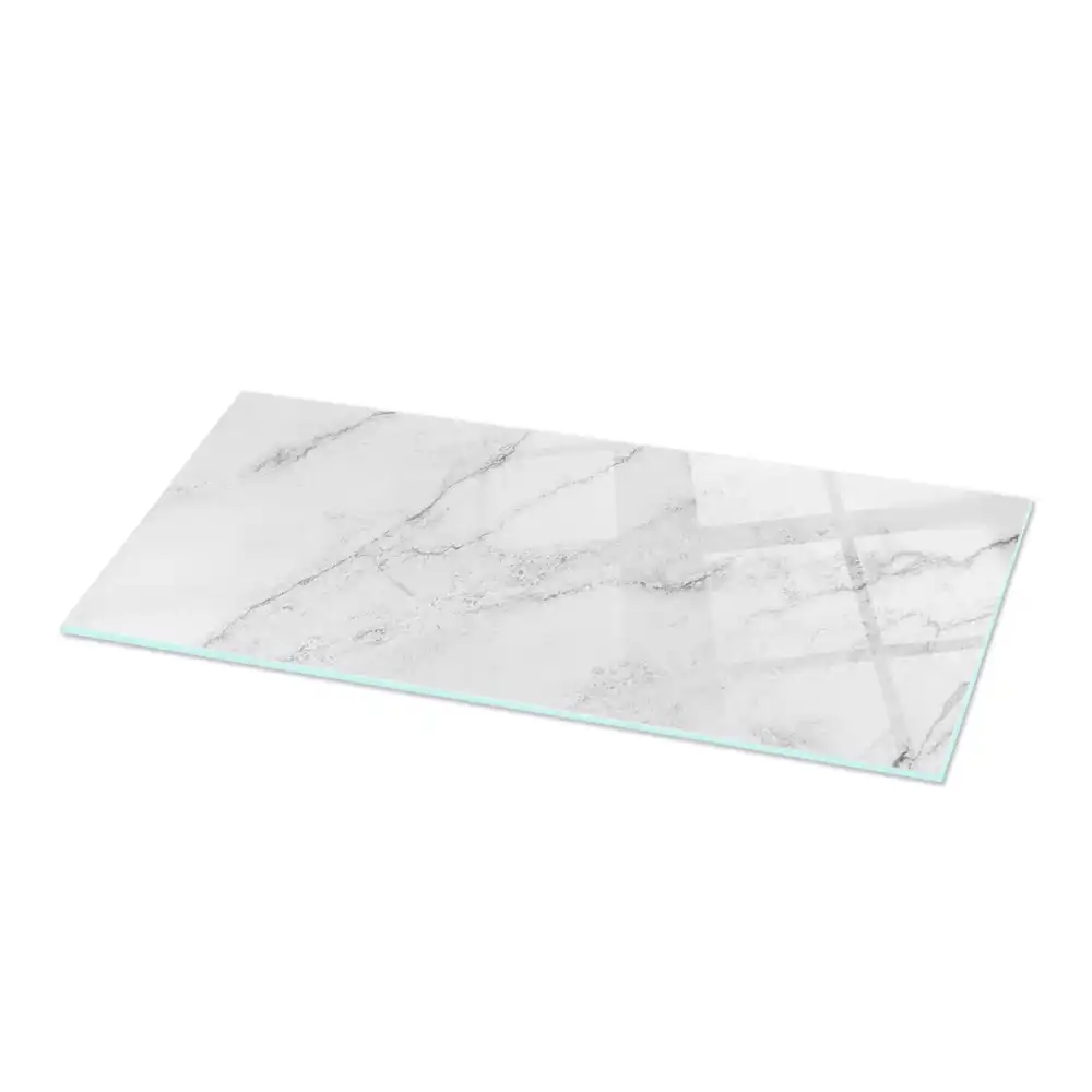 Plateau de table rectangulaire effet marbré