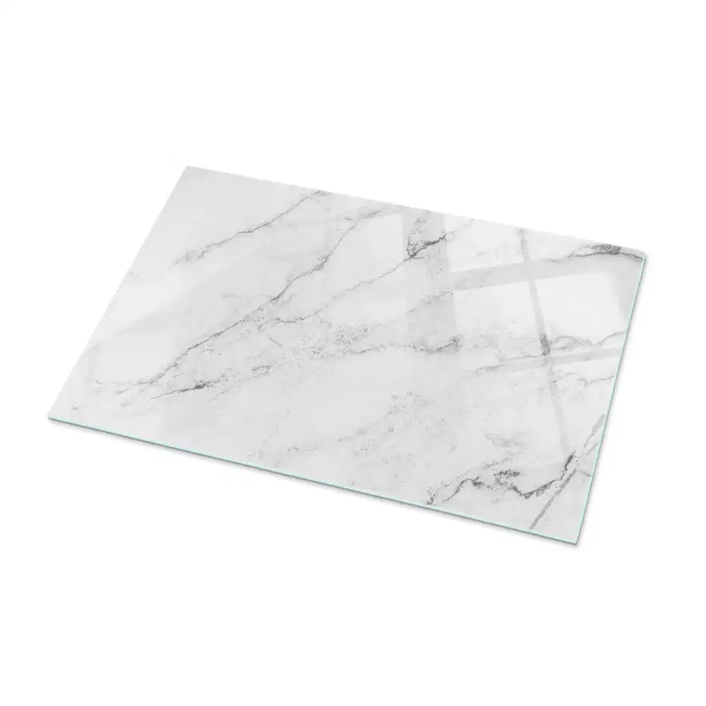 Plateau de table rectangulaire effet marbré