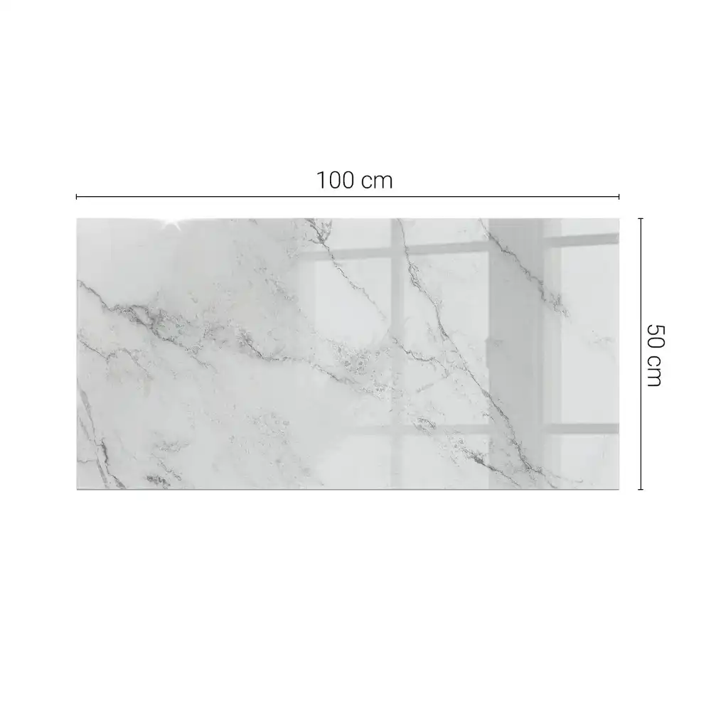Plateau de table rectangulaire effet marbré