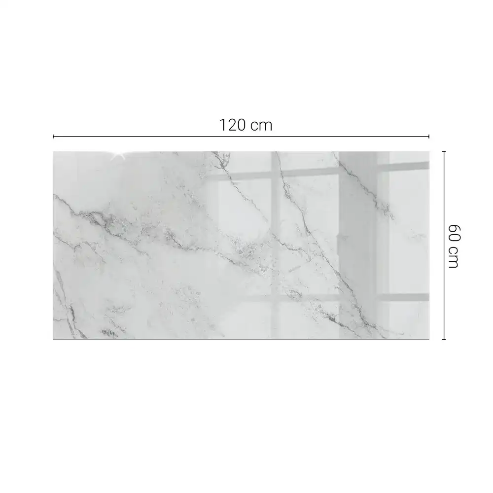 Plateau de table rectangulaire effet marbré