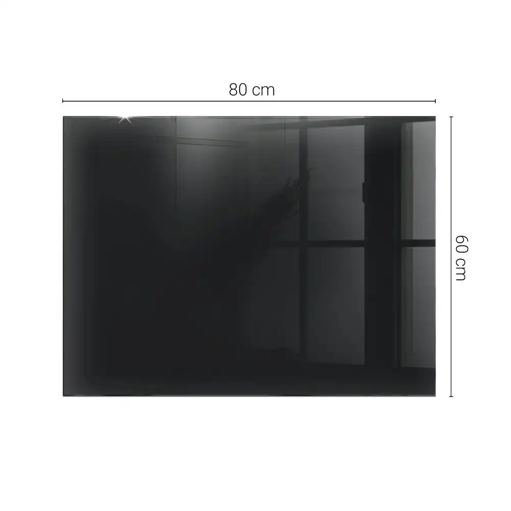 Plateau de table rectangulaire noir uni