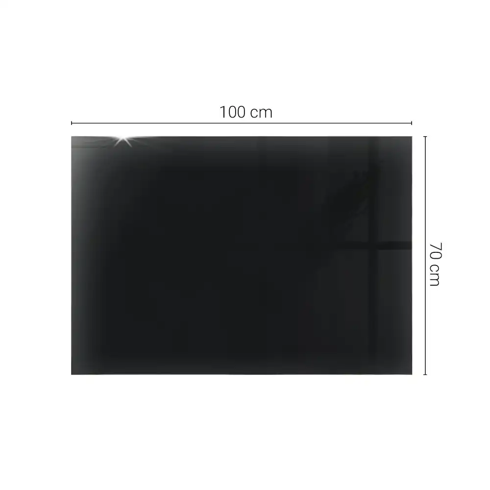 Plateau de table rectangulaire noir uni
