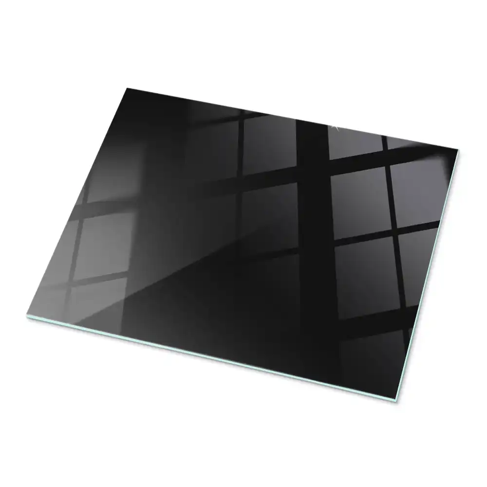 Plateau de table rectangulaire noir uni