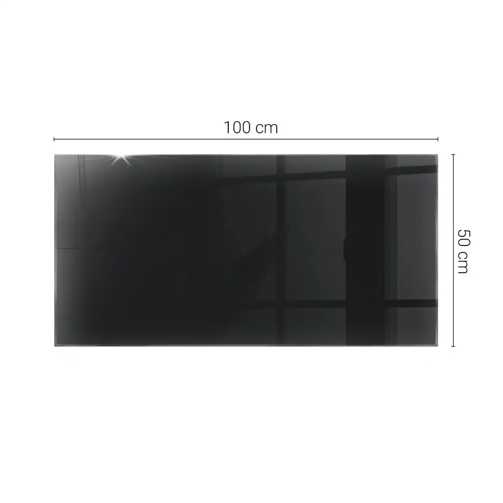 Plateau de table rectangulaire noir uni