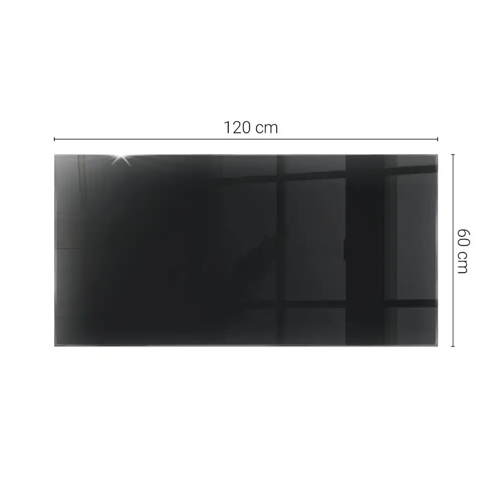Plateau de table rectangulaire noir uni
