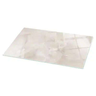 Plateau rectangulaire en marbre à motif graphique