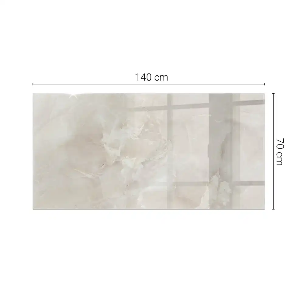 Plateau rectangulaire en marbre à motif graphique