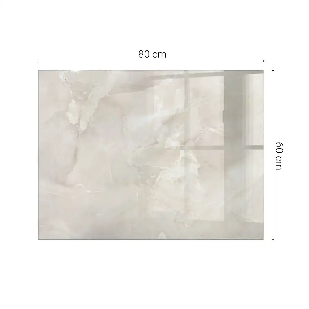 Plateau rectangulaire en marbre à motif graphique