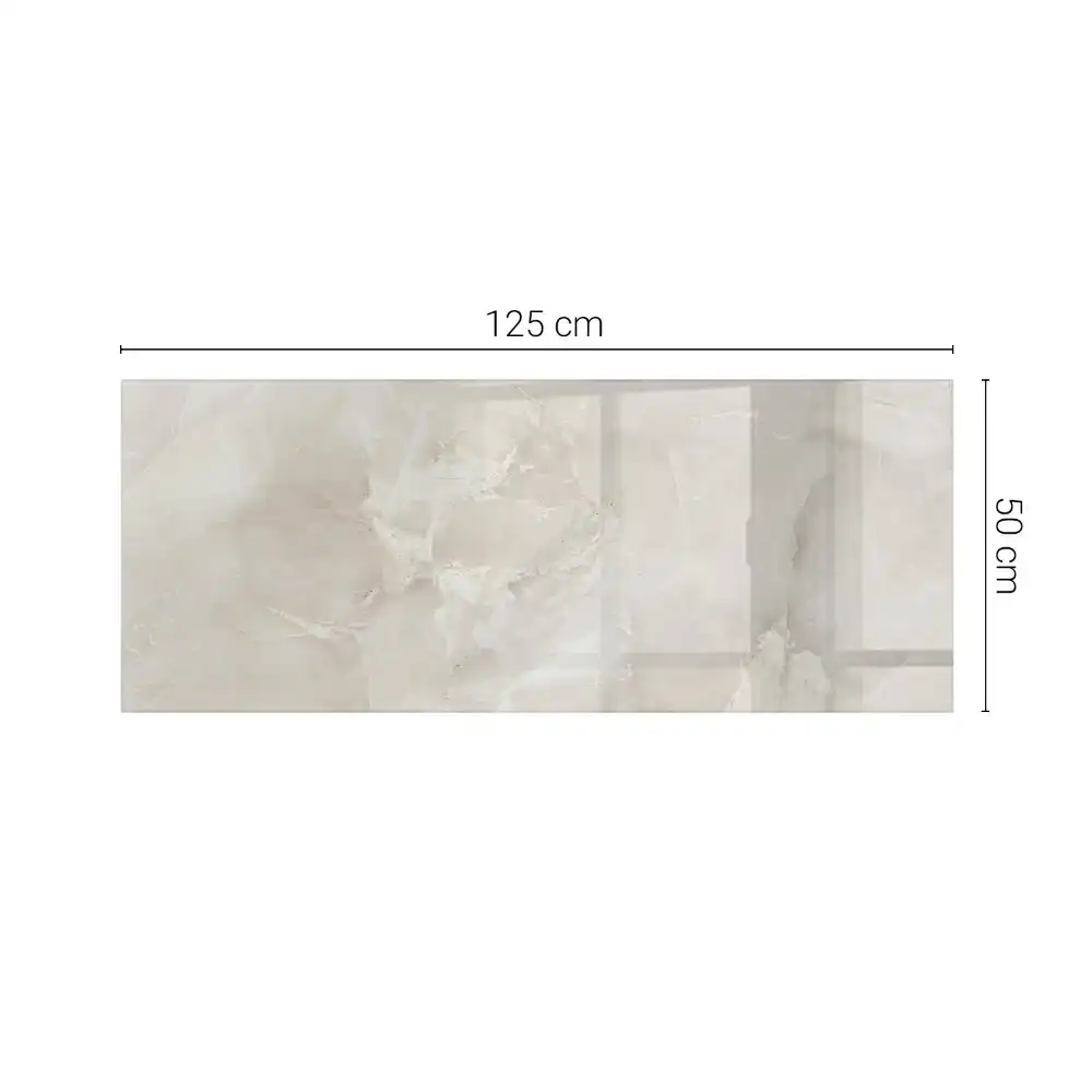 Plateau rectangulaire en marbre à motif graphique