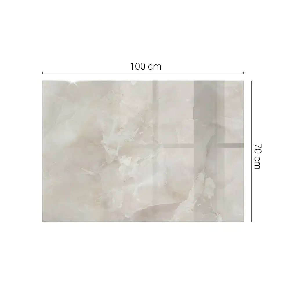 Plateau rectangulaire en marbre à motif graphique