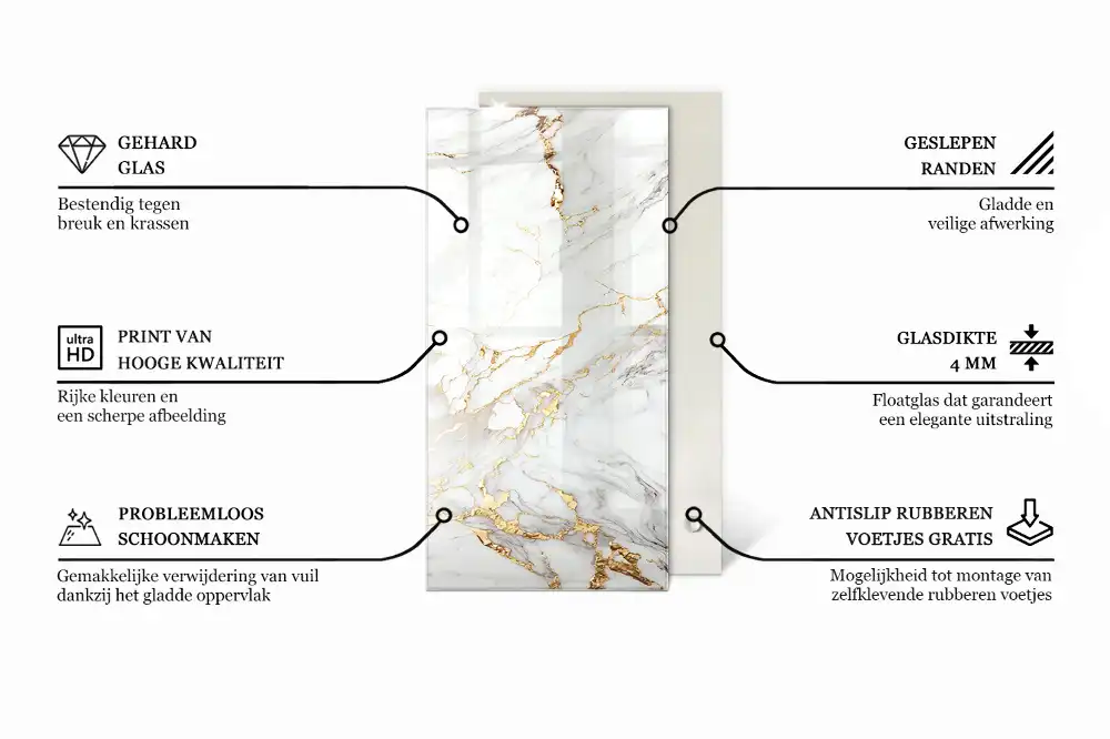 Plateau rectangulaire en marbre à motif graphique