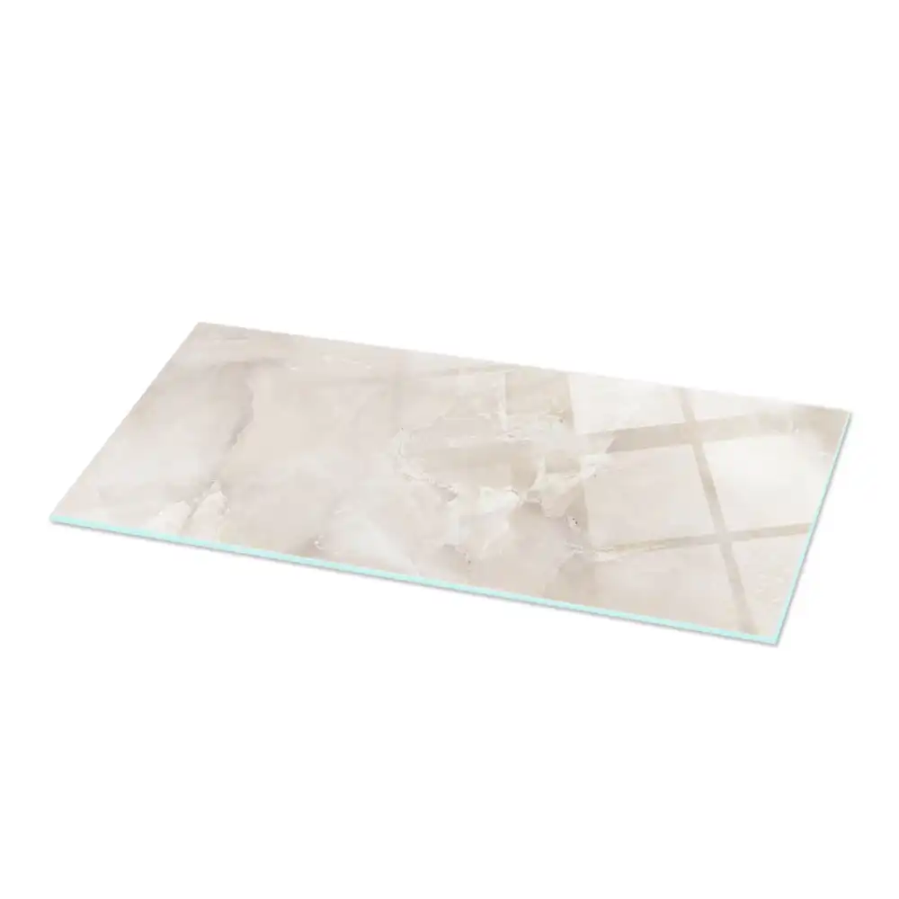 Plateau rectangulaire en marbre à motif graphique