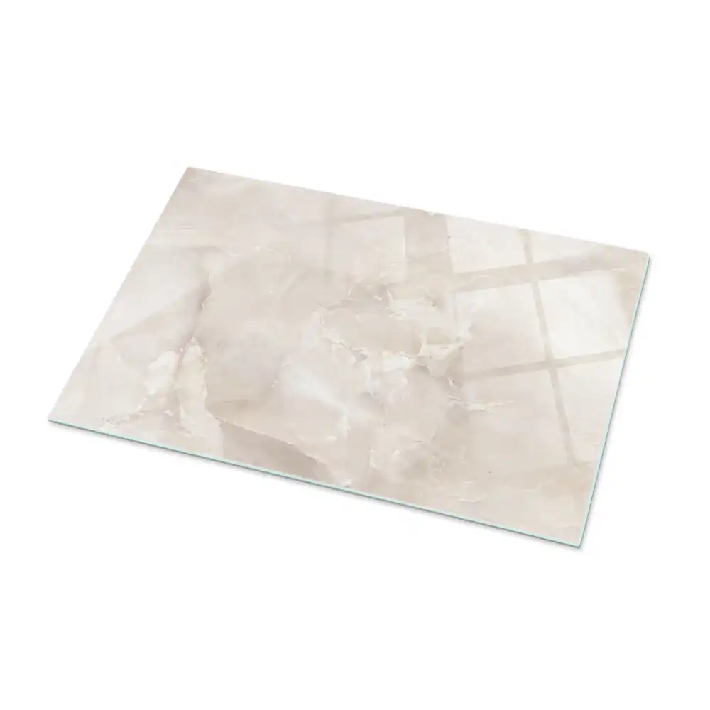 Plateau rectangulaire en marbre à motif graphique