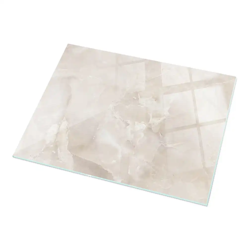 Plateau rectangulaire en marbre à motif graphique