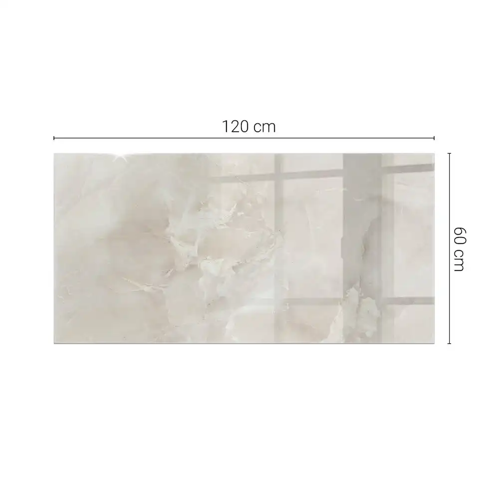 Plateau rectangulaire en marbre à motif graphique
