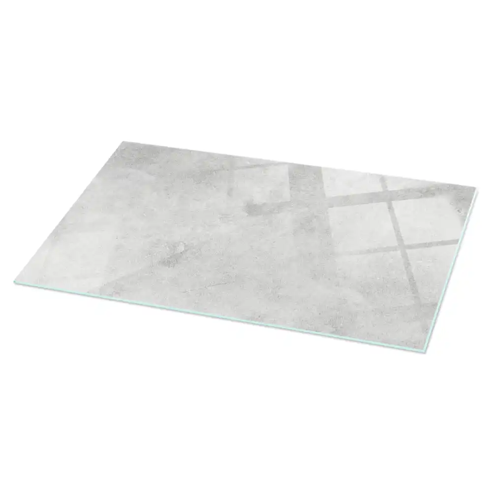 Plateau de table rectangulaire en béton avec surface rayée