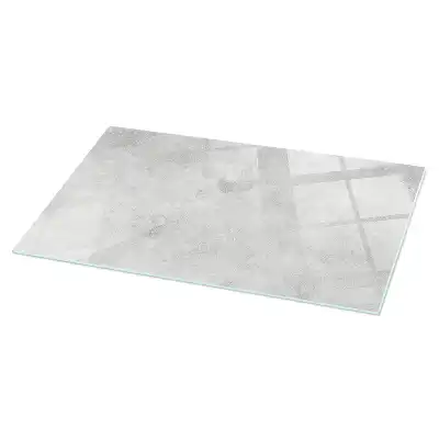 Plateau de table rectangulaire en béton avec surface rayée