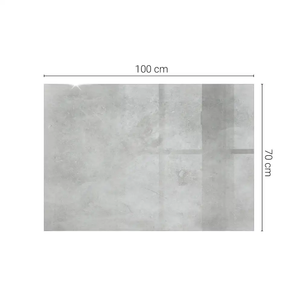 Plateau de table rectangulaire en béton avec surface rayée