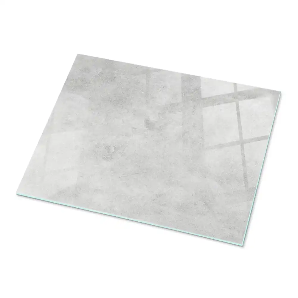 Plateau de table rectangulaire en béton avec surface rayée