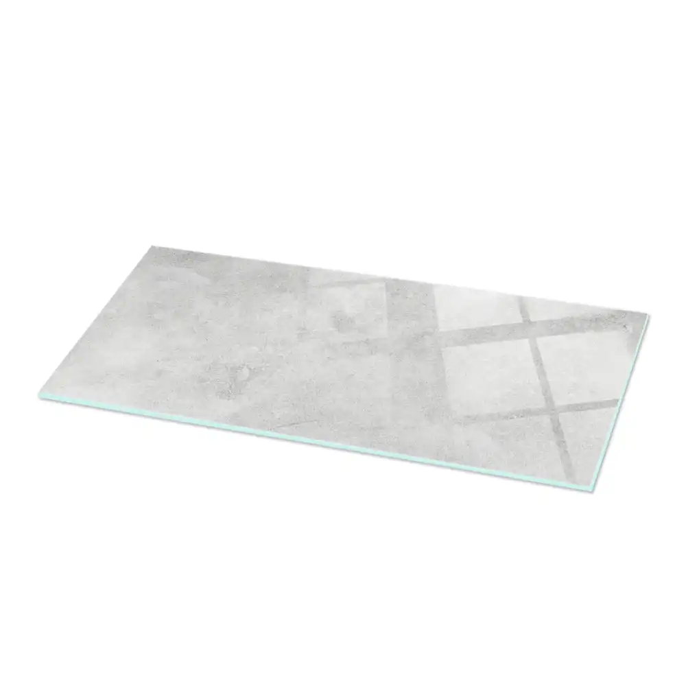 Plateau de table rectangulaire en béton avec surface rayée