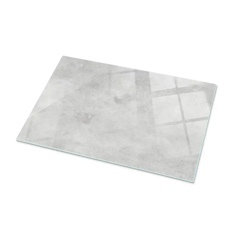 Plateau de table rectangulaire en béton avec surface rayée
