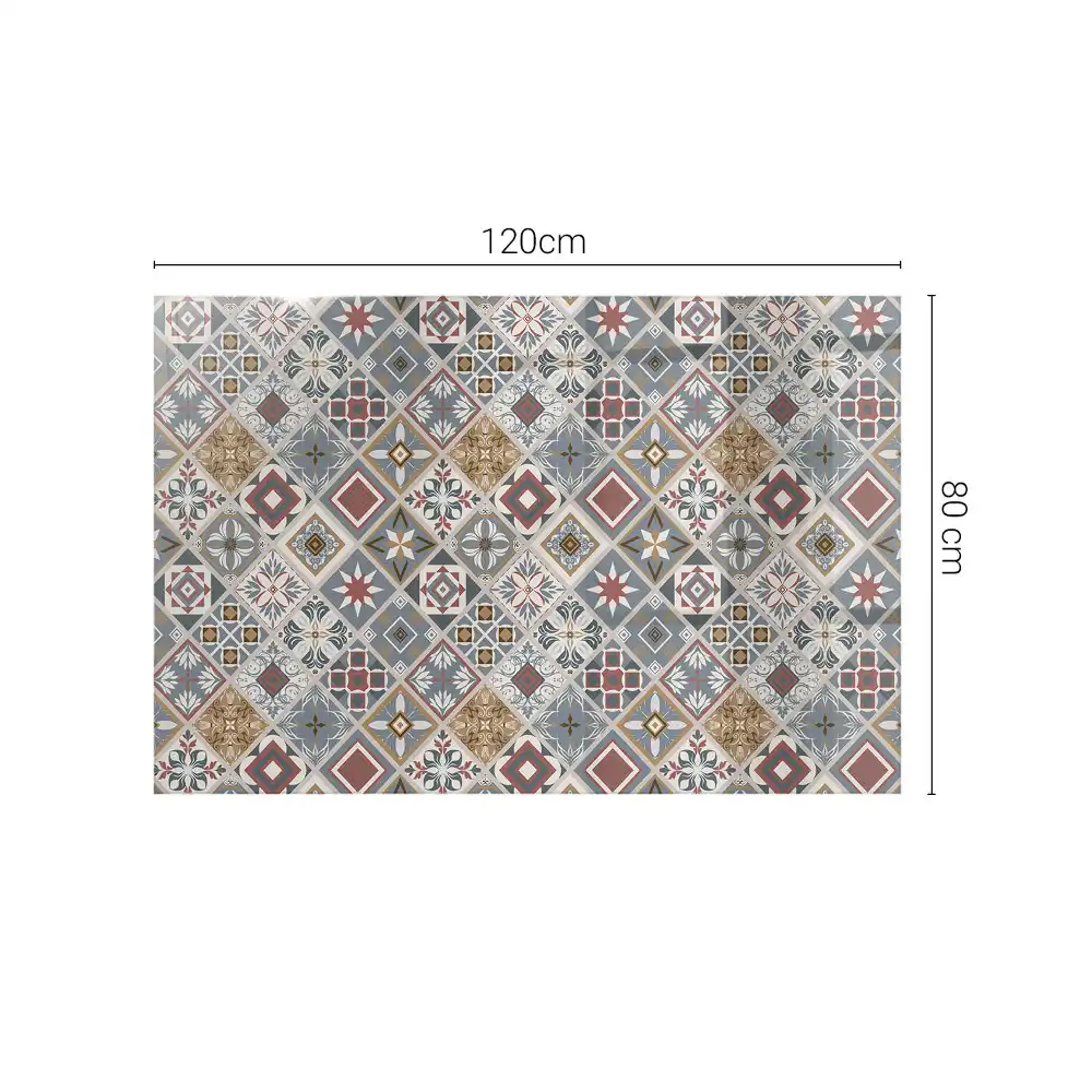 Plateau de table rectangulaire avec décorations en mosaïque