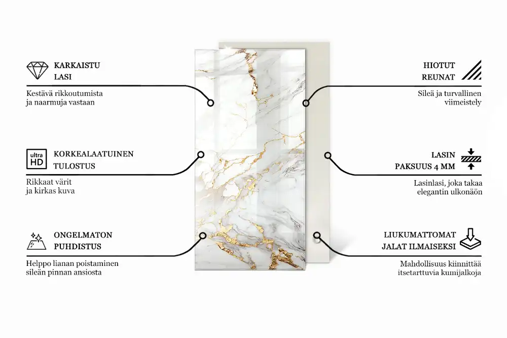 Plateau de table rectangulaire avec décorations en mosaïque