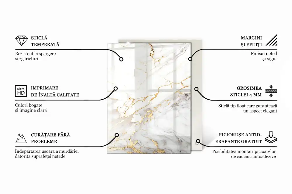 Plateau de table rectangulaire avec décorations en mosaïque